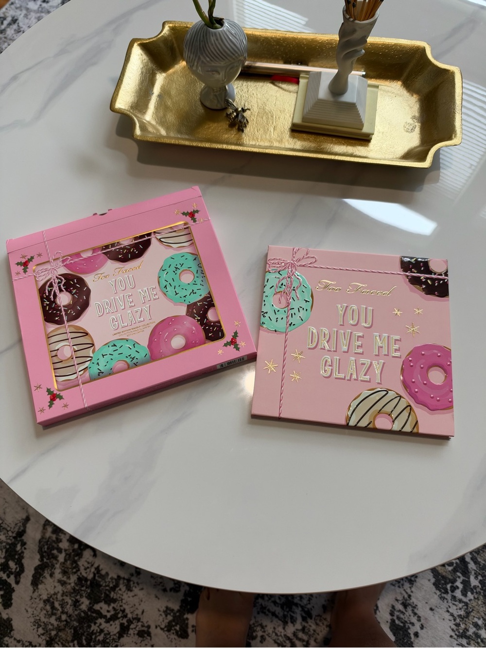 Too Faced You Drive Me Glazy Holiday Makeup Set: Palette + Mascara + Liner (NEW)